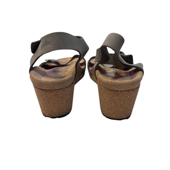 Birkenstock Papillio Size 9/ EU 40 Soley Adjustable Wedge Sandals Leather - Picture 4 of 8